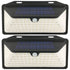 Outdoor Solar Wall Lights, 100 LED Solar Lights | 2 Pcs | WBM SMART